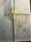 1937 Large Map Of South America Argentina Colombia Venezuela Urugua Brazil Peru