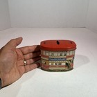 Vintage Colmans Mustard Jacobs Cream Crackers Tin Coin Piggy Bank Advertisement