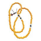 108 Bead Yellow Wooden Bodhi Buddhist Prayer Mala Bracelet Meditation Rosary