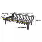 24 In  Cast Iron Heavy-duty Fireplace Grate With 4 In  Clearance