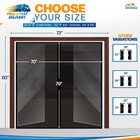 Magnetic Screen Door For 72 x80  French Door  Durable Fiberglass Double Door Scr