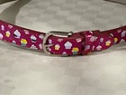 Faded Glory Girls Pink Metallic Cupcakes Silver Buckle Belt Medium large Nwot   s