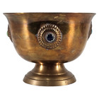 Vtg Jeweled Bronze Butter Lamp Offering Lamp Tibet Temple Buddhist 5 25 