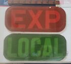 Orig R1   R9 Nyc New York Subway Rare Local Express Glass Back-lit Signs Train 