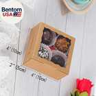 50 Pack Cookie Boxes With Window 4x4x2 Inch bakery Boxes  Chocolates Strawberrie