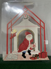 Vintage Pia Kryger Danish Paper Cut-out Julestuen  the Christmas Room  Santa