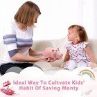 Piggy Bank Unbreakable Cute Pink Pig Money Bank Plastic Saving Coin Bank For