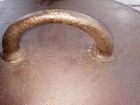 Antique Pre Griswold  10 Cast Iron Flat Bottom Kettle Dutch Oven Lid 839