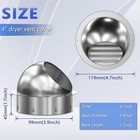 4 Inch Dryer Vent Cover Stainless Steel Round Air Ventilation 4