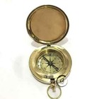 Solid Brass Push Knob Button Compass Old London Ship boat Compass Pocket Vintage