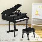 Topbuy 30-key Kids Grand Piano Mini Music Instrument W  Wood Bench Black pink