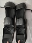 Fm Martial Arts Shin Guards Kickboxing Mma Muay Thai Instep Pads Black Size M