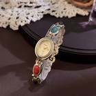 Gold Beaded Vintage Style Unique Dainty Women   s Wrist Watch Trendy Gift Rare