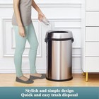 17 Gal Open Top Trash Can Commercial Stainless Steel Outdoor Kitchen Trash Can