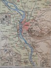 1889 Cairo Old City Plan Map Vintage Egypt Original C21-9