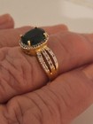 Glamorous 2 1 4 Caret Emerald 1 5 Caret Dimonds 925 Ring