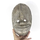 Vintage Weathered Carved Wood Face Mask Rustic Primitive