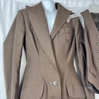 Equestrian Horse Riding Long Show Coat Jacket Vest 2 Pc Girls 8r Youth Brown