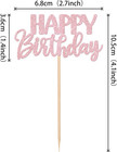 30 Pcs Happy Birthday Cupcake Toppers Glitter Happy Birthday Cupcake Picks For C