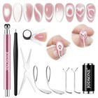 Cat Eye Magnet Set For Nails  Heart Cat-eye Pink Cat Eye Magnet Set  a0 