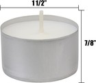 50 100 Pack Unscented 8 Hour Extended Burn Time Tea Light Candles  White