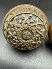 Pair Antique Cast Brass Door Knob In    windsor    By Reading Hardware Circa 1897    