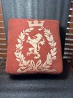 Vintage Tapestry Footstool Crown And Lion 12x12
