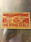 1937 Northwest Territory 150th Anniversary Wooden Nickel Portsmouth  Oh Set Of 5