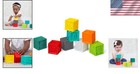 Infant Squeeze Stack Blocks 8pc Sensory Textured Educational Baby Toy Shapes
