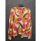 Chicos 3 Open Cardigan Sweatersummer Romance Foliage Topper