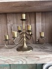 Elegant Vintage Brass Candelabra 12  X 8   3 Arm 7 Candle Holder Antique