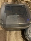 Vintage Tupperware Containers Two Gray With Clear Gray Lid That Flip Up