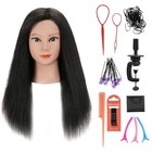 100  Real Human Hair Mannequin Head With Stand  Hairdressers  Practice 