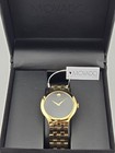  1195 Msrp   Movado Men s Veturi Black Dial Stainless Steel Watch - 0607417 New