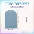 4 Pcs Suitcase Tags  Haze Blue Leather Luggage Name Tags  Sideways Flip