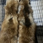 Lot Of 2 Professionally Tanned Fox Pelts With Feet Damaged   Tanned Hide Df2