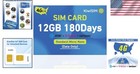 12gb 180-day 4g Lte Sim Card - Compatible With At t   T-mobile For Iot Devices