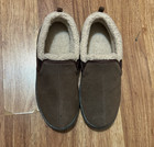 Red Head Men s Cabin Moccasin Slippers Dark Brown Suede Leather Size 8 New