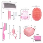 9pcs Small Animal Grooming Kit  Cleaning Brush Removes Loose Hair  Pet Bath