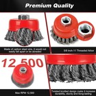 4 Pack Wire Wheel Brush For Angle Grinder  3 Inch Twist Knot Wire Cup Wheels For