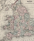 1878 Mitchell Atlas Map Of  England   Wales Hand Colored