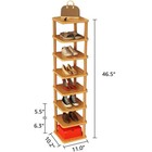 8 Tiers Vertical Shoe Rack Space Saving Narrow Shoe Organizer Shelf Storage Home