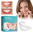 Smile Snap On Upper   Lower False Teeth Dental Veneers Denture Tooth Cover Set