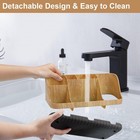 Bathroom Organizer 7-slot Detachable Toothbrush   Toothpaste Holder Wooden