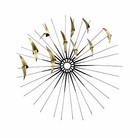 Sunburst Sculpture Brass And Metal Art Vintage Mid-century Modern Decor