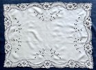 Beautiful Antique Linen   Lace Pillow Sham Hand Embroidery Cutwork Handmade Lace