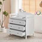 3 Drawer Baby Changing Table Infant Diaper Changing Station W  Safety Belt White