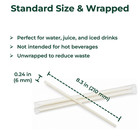 5000ct Purestalk 6mm Pha Standard Drinking Straws Compostable Made In Usa