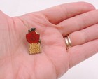 Vintage New York Lapel Pin Big Apple  i Love New York  Enamel Hat Tie Tack