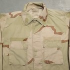Us Army Desert Camo Jacket Mens Large Long Military Combat Bdu Field Storm 90